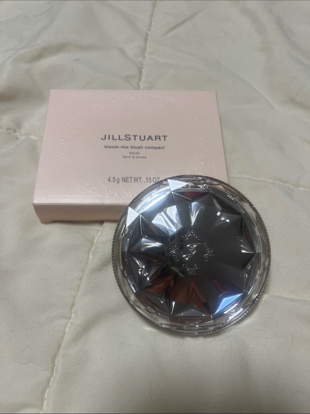 Jill Stuart Bloom Mix Blush Compact - Pink Box with Silver Faceted Case